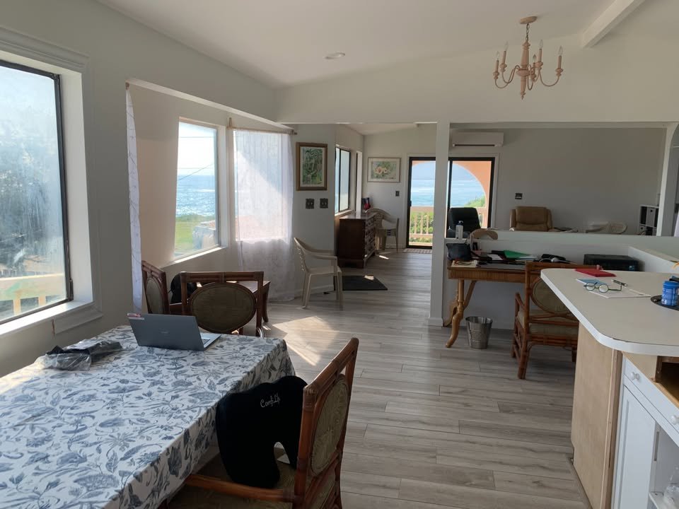 Panoramic ocean view from living area