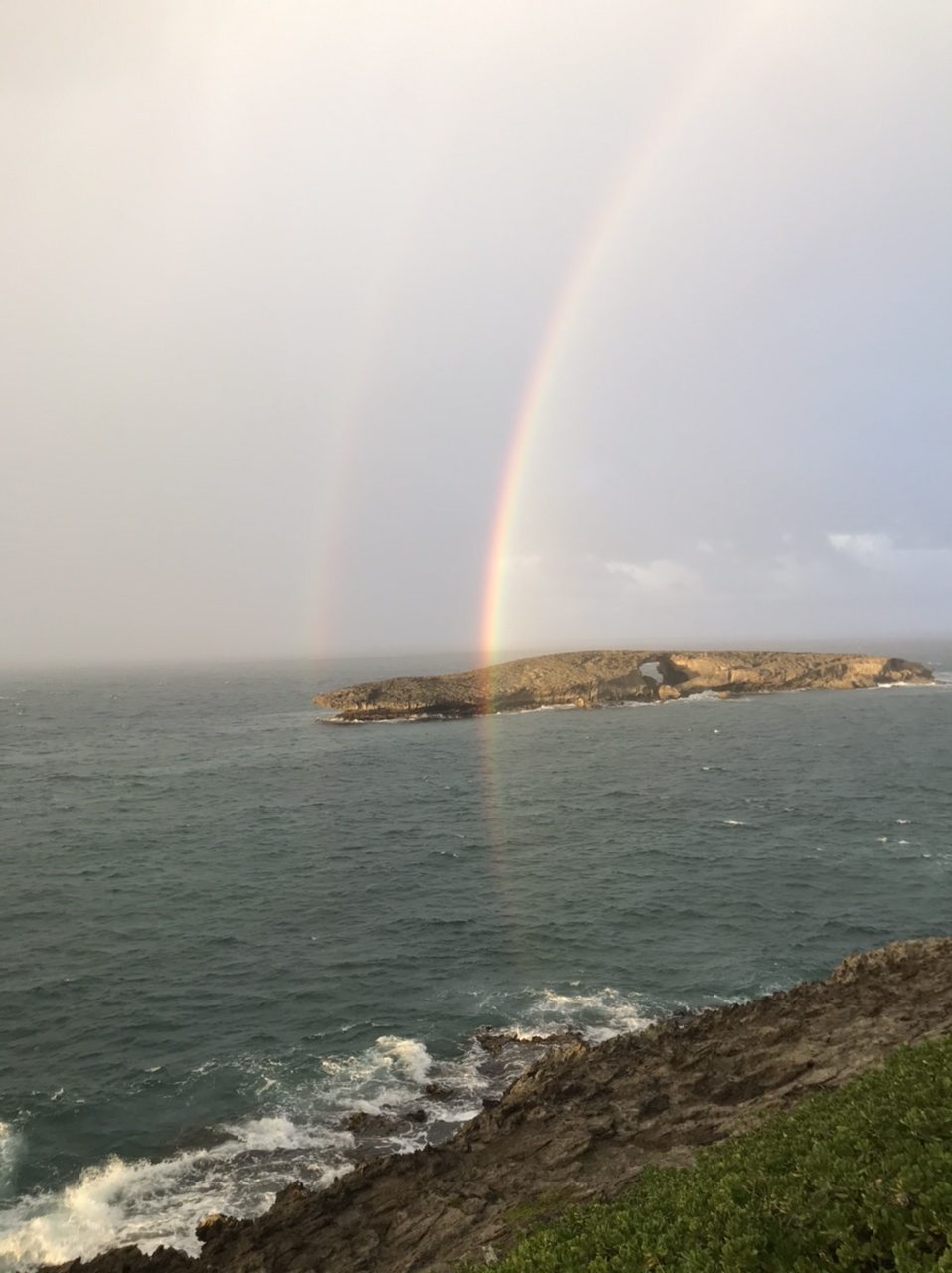 Rainbow over the islet